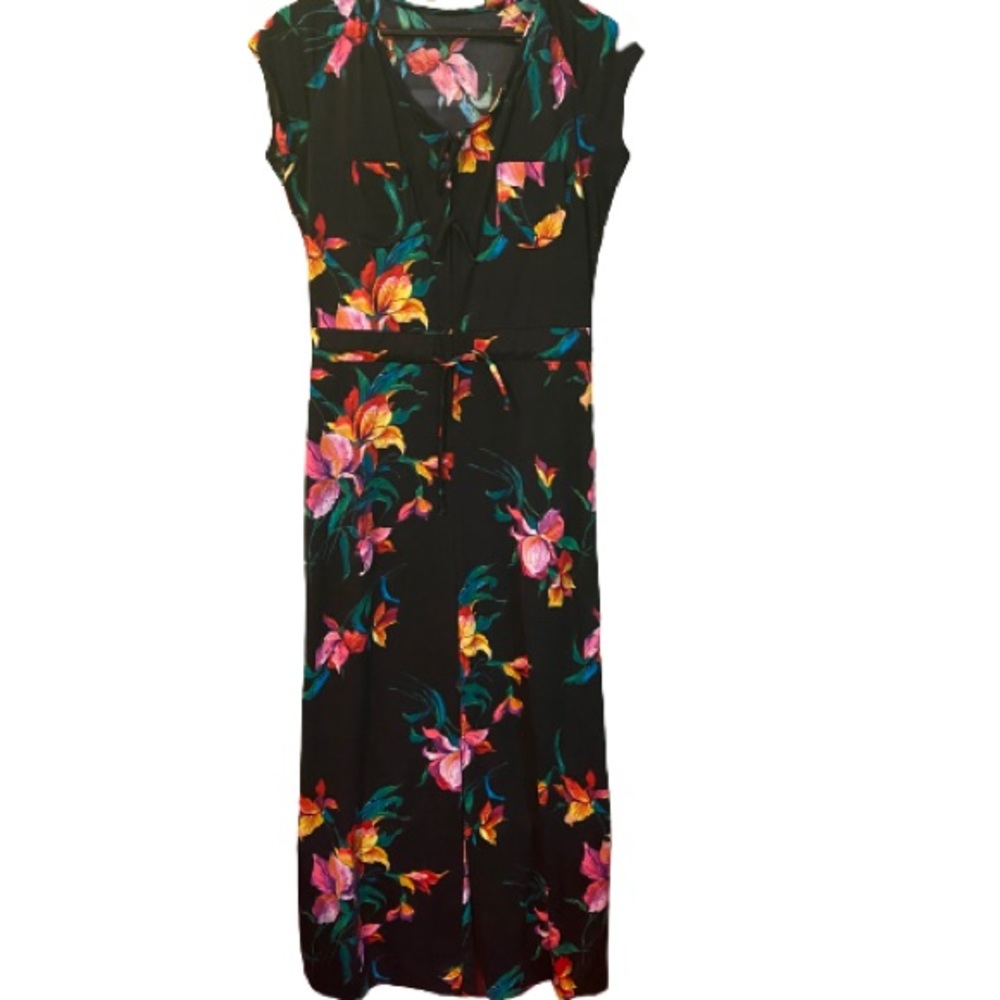 Vintage 70’s handmade tropical floral jumpsuit